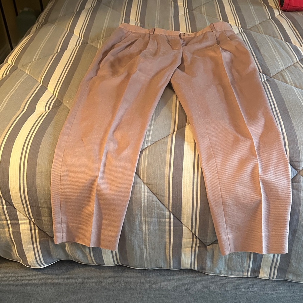 Massimo Dutti Women's dusty pink Straight Leg Pants